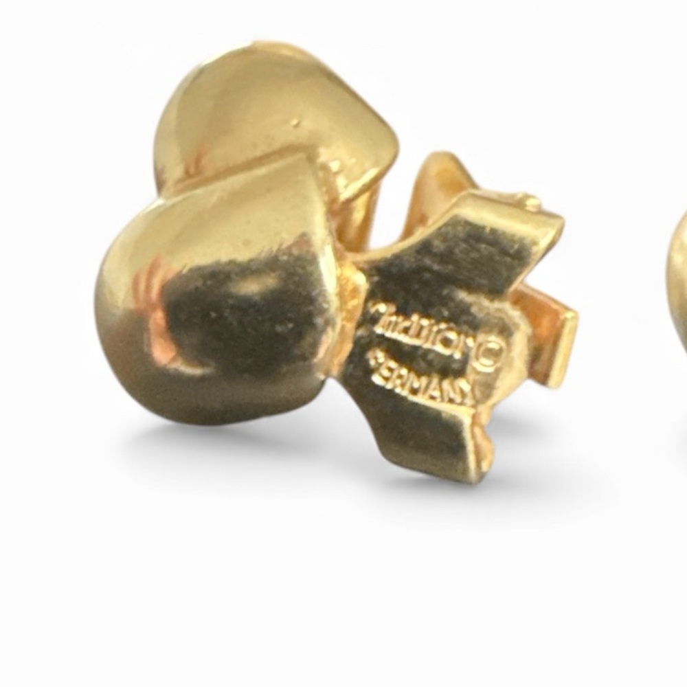 Christian Dior Gold-Tone Knot Earrings - Picture 6 of 6